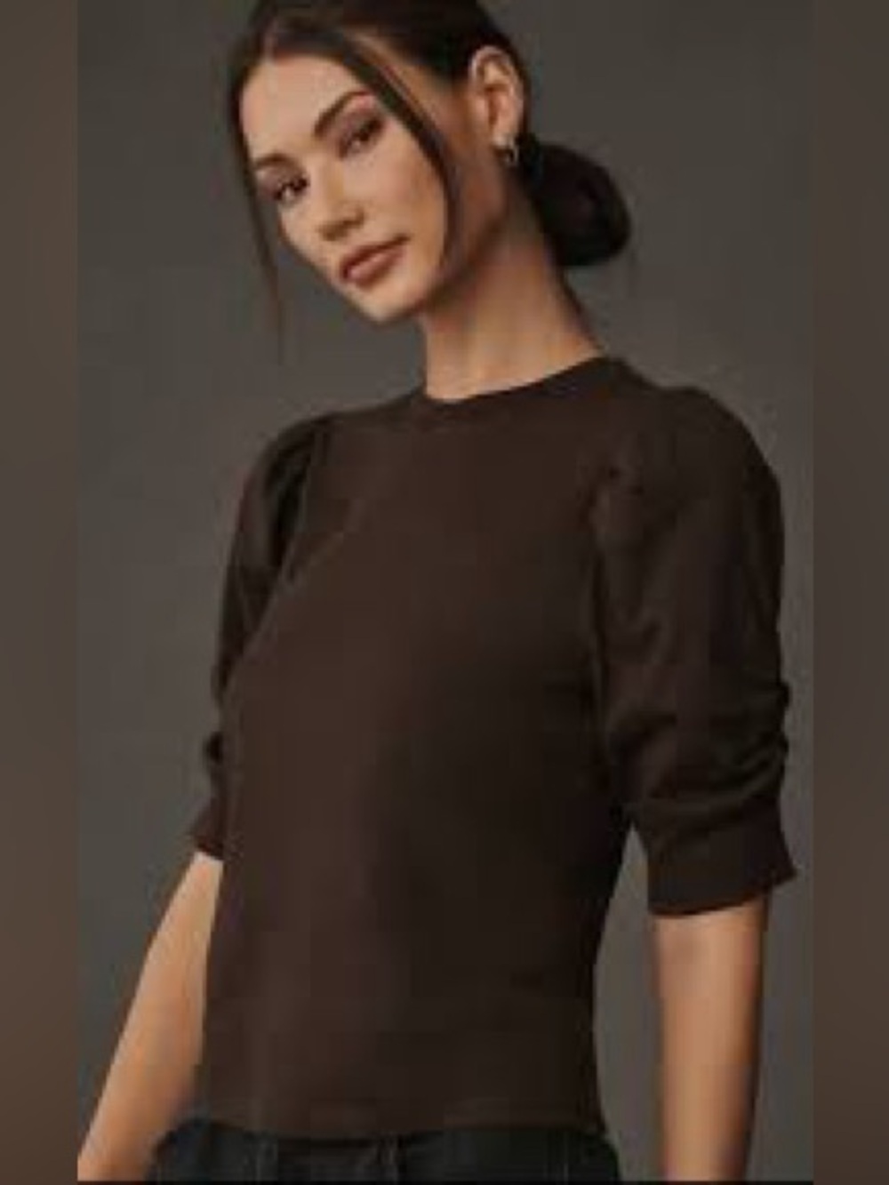 FRAME The Drape Puff Sleeve Organic Cotton Sz XS